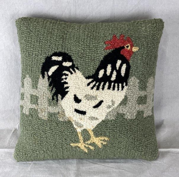 Hand-Hooked Rooster Pillow (1 of 7)
