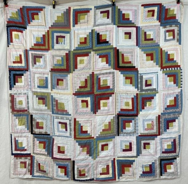 Handmade Log Cabin Quilt (1 of 15)