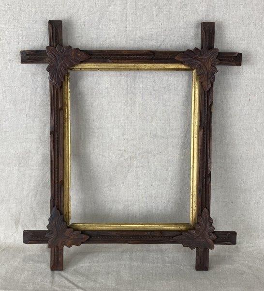 Carved Wood Criss Cross Frame (1 of 7)