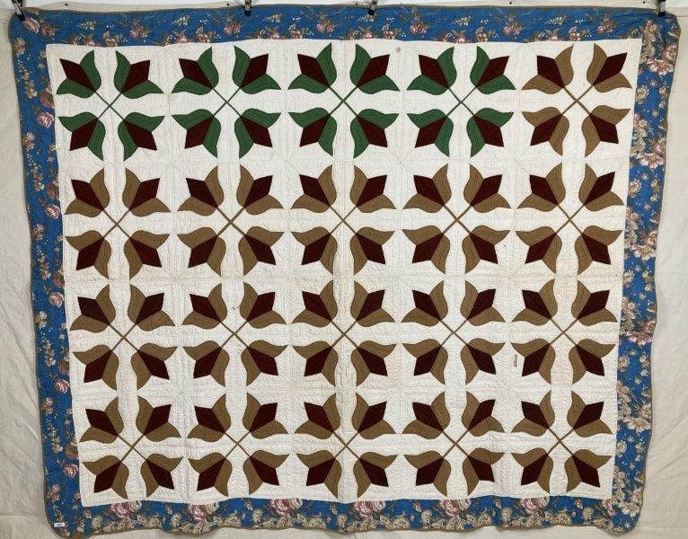 American Appliqué Quilt, “Southern Tulip” Variation (1 of 9)