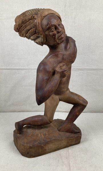 Large Folk Art Carving of Native American (1 of 19)