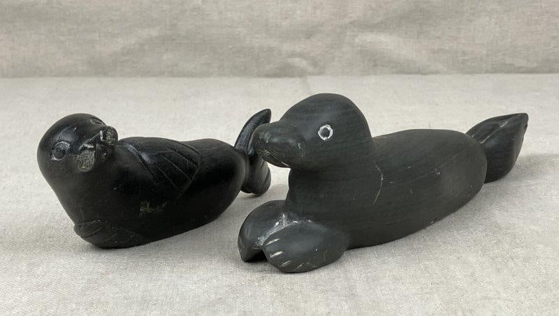 Two Inuit Stone Seal Carvings (1 of 20)