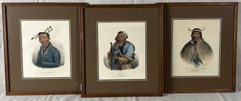 Three J.O. Lewis Native American Lithographs (1 of 17)