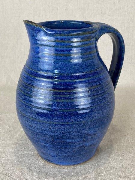 Studio Pottery Blue Ring Pitcher (1 of 11)