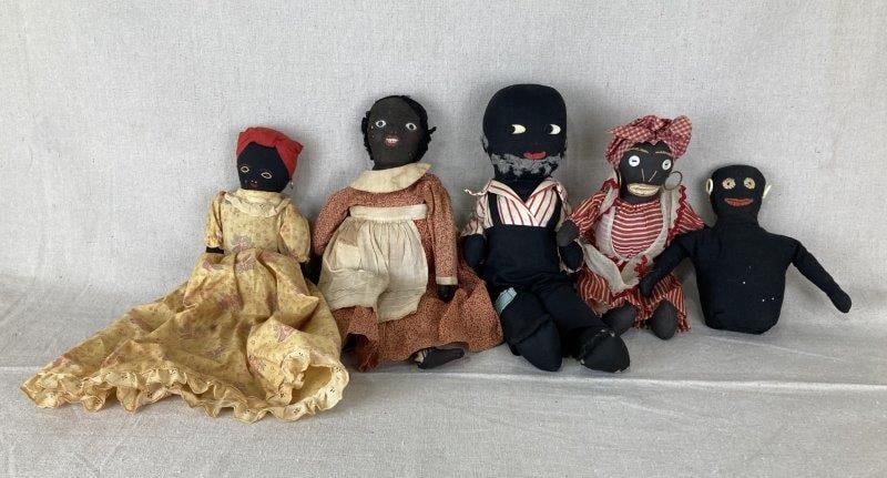 Five Black Americana Fabric Dolls (1 of 20)