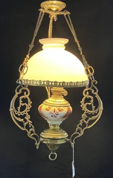 Hanging Brass Oil Lamp (1 of 8)