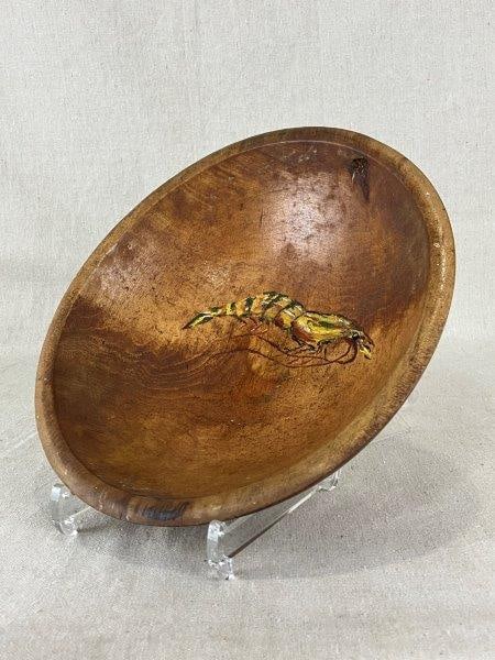 Turned Painted Wood Bowl (1 of 11)