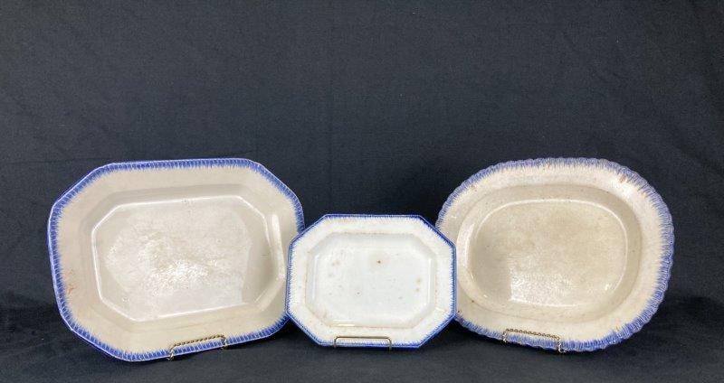 19th Century Three Feather Edge Plates (1 of 13)