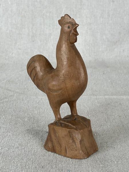 Folk Art Rooster Carved Wood Sculpture (1 of 10)