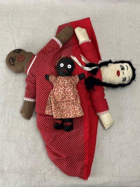 Two Hand-Stitched Black Americana Dolls (1 of 18)