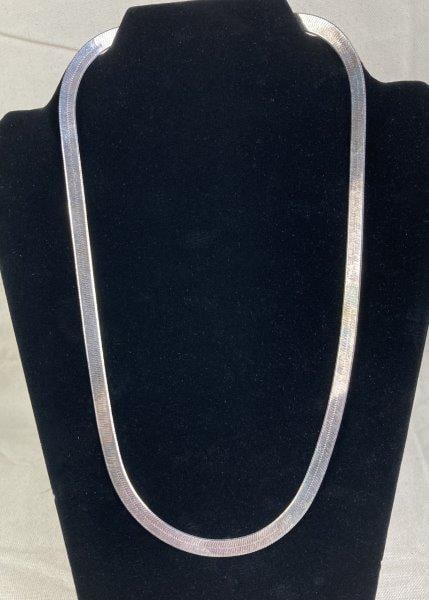 Sterling Silver Italian Milor Herringbone Necklace (1 of 5)