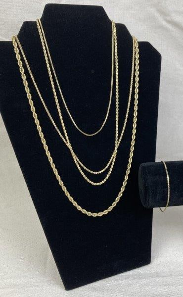 Five Gold-Tone Chains (1 of 7)