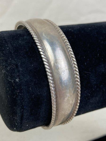 Taxco Sterling Silver Rope Cuff Bracelet (1 of 4)