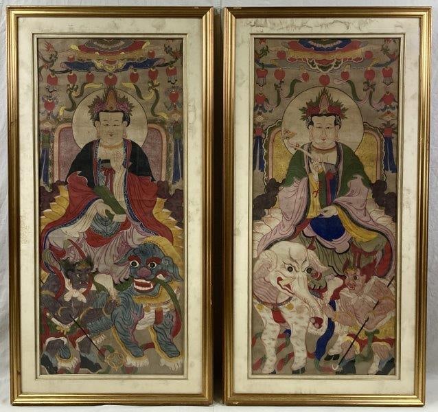 Pair of Chinese Sino-Tibetan Style Paintings (1 of 14)
