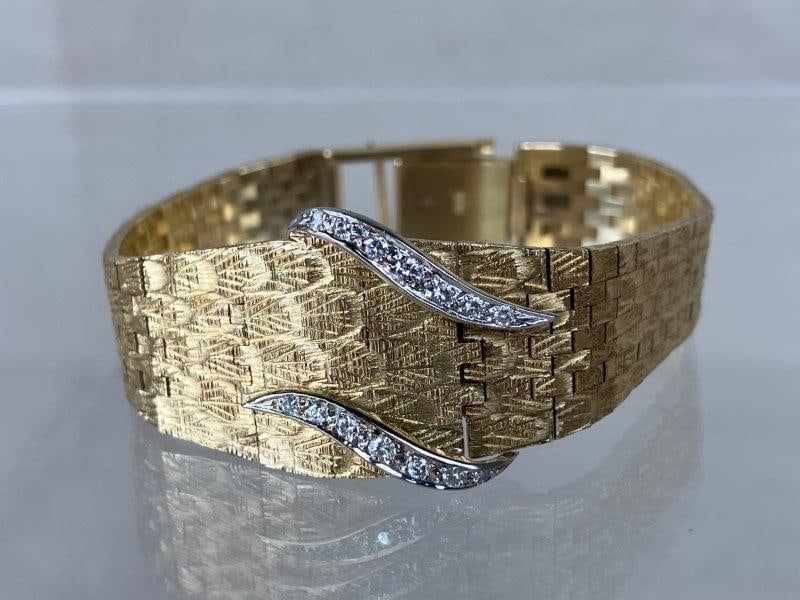 14K Gold and Diamond Covered Wristwatch (1 of 10)