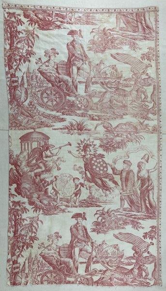 Apotheosis of Benjamin Franklin and George Washington Textile (1 of 8)