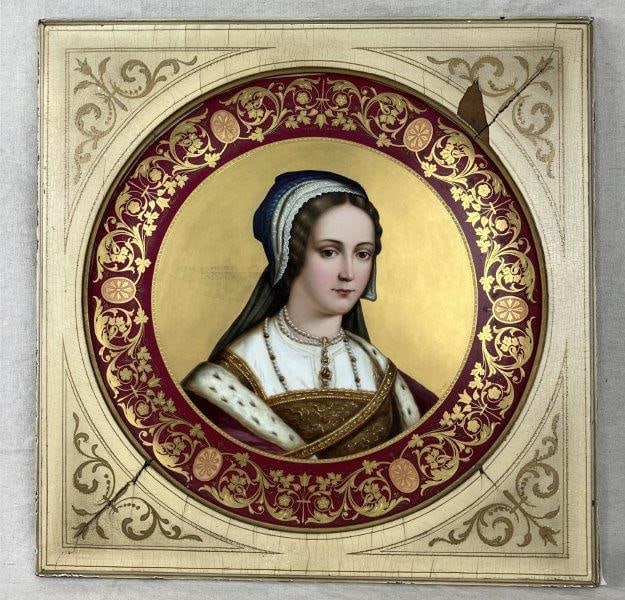 Large Royal Vienna Portrait Plaque of Lady Jane Grey by Dressel (1 of 11)