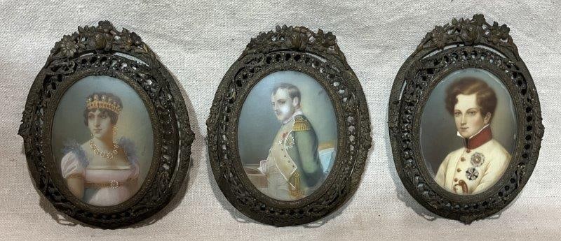 Three Miniature Napoleonic Portraits by Ernest Joseph Angelon Girard (1 of 13)