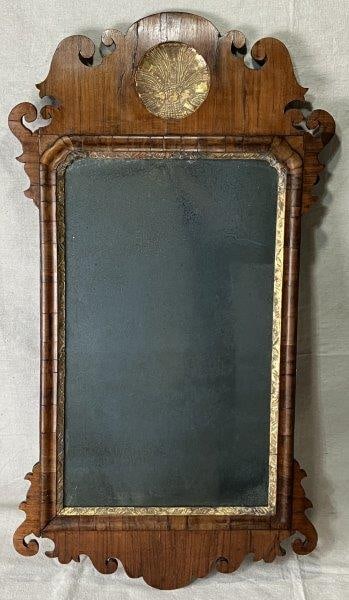 Chippendale Carved Shell Mirror (1 of 8)