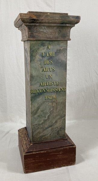 1829 Faux Grain Masonic Pedestal (1 of 11)