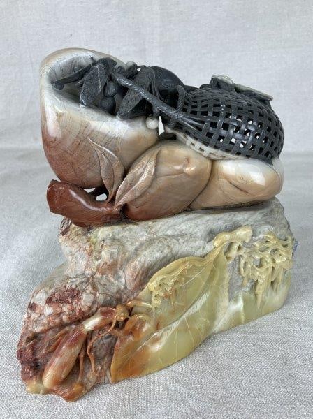 Chinese Mixed Stone Carving with Fruit and Insects (1 of 11)