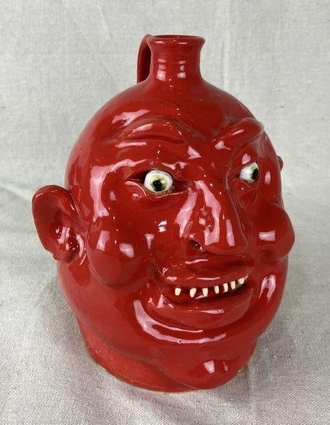 Marvin Bailey Stoneware Face Jug (1 of 12)