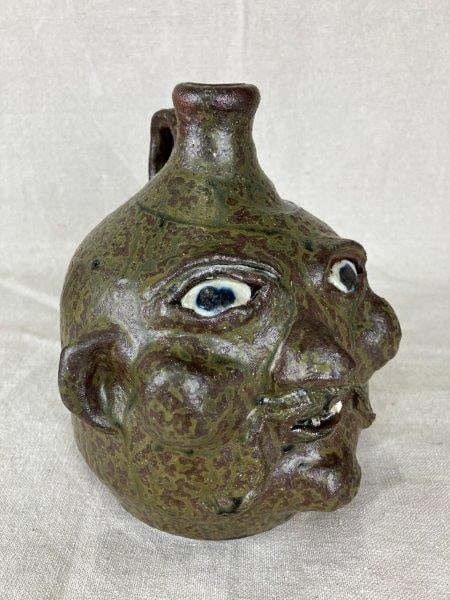 Grace Nell Hewell Stoneware Face Jug (1 of 15)