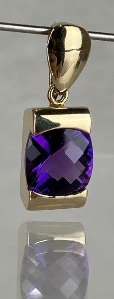 14K Gold Amethyst Pendant (1 of 7)