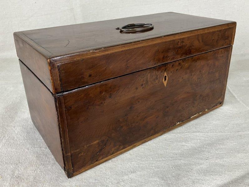 19th Century Burl Wood Letter Box (1 of 12)