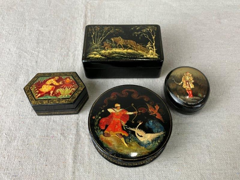 Four Russian Lacquer Boxes (1 of 20)