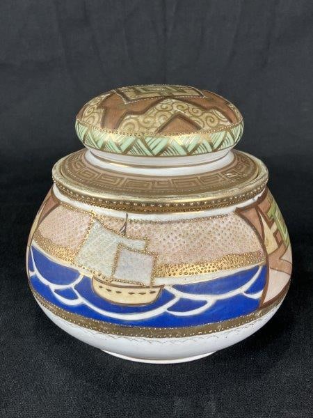 Nippon Hand-Painted Porcelain Humidor (1 of 12)