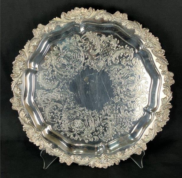 English Silverplate Footed Platter (1 of 7)