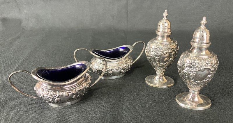 Israel Freeman & Son Ltd. Silverplate Salt Cellars and Pepper Shakers (1 of 16)