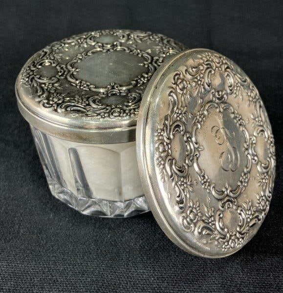 Sterling Silver Powder Jar and Mirror by Towle (1 of 11)