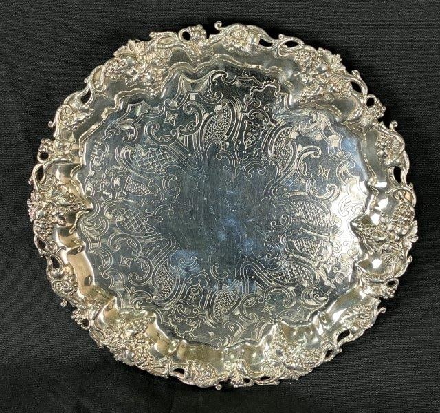 English Silverplate Footed Platter (1 of 7)