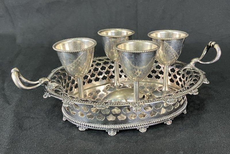 Silverplate Egg Cup Cruet (1 of 8)