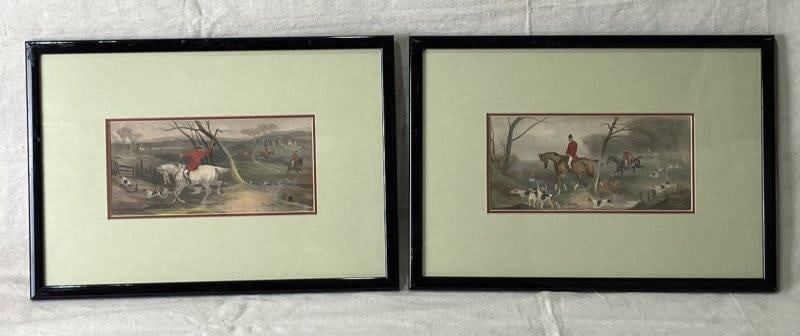 Pair of Equestrian Hunting-Themed Lithographs (1 of 9)