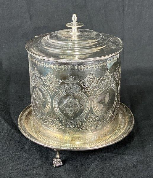 Silverplate Biscuit Barrel (1 of 9)