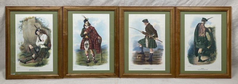 R.R. McIan, Four Scottish Highland Clan Lithographs (1 of 11)