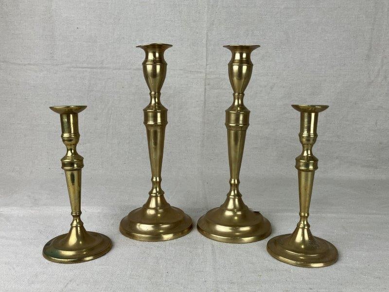 Four Brass Candlesticks (1 of 12)