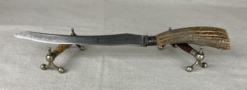 Harrison Brothers & Howson Antler and Silverplate Carving Knife with Knife Rests (1 of 12)