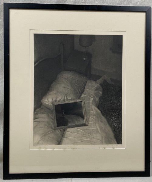 Donald F., The Go Between, Etching: Etching titled The Go Between by Donald F., signed and numbered by the artist, edition 4/40. Framed and matted presentation enhances the work’s appeal. Frame measures approximately 21'' H x 24 1