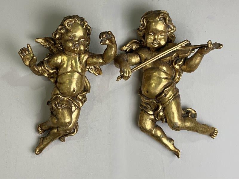 Pair of Gold Gilt Cherubs (1 of 8)