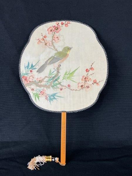 Watercolor Painting on Silk Double-Sided Fan (1 of 9)