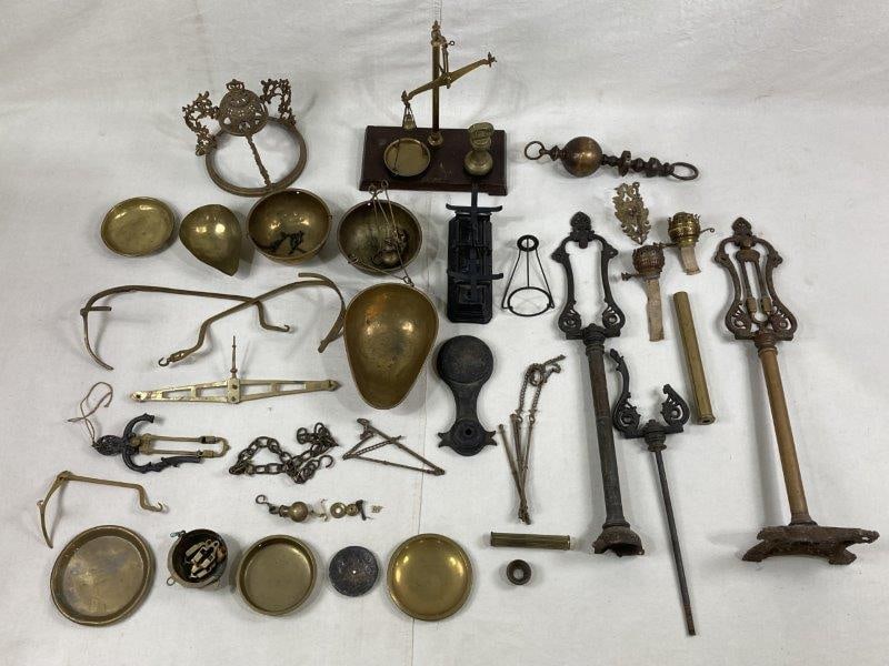 Antique Scale and Lamp Parts Assortment (1 of 5)