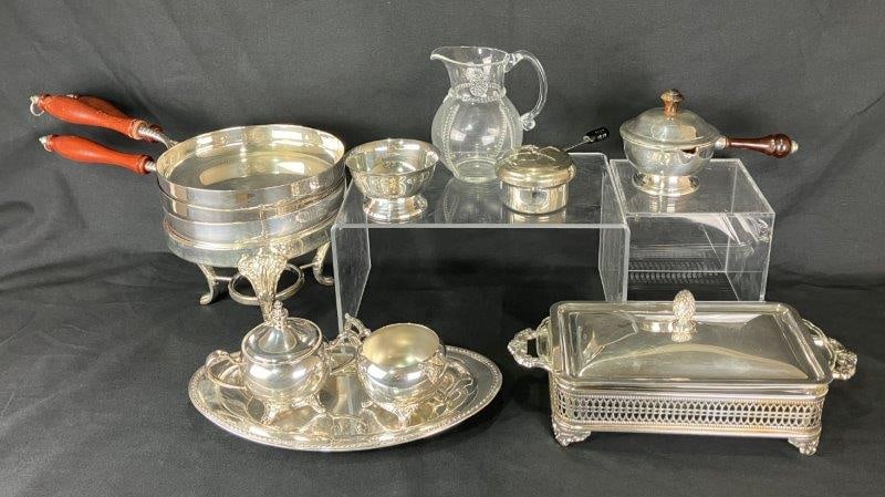 Glassware and Silverplate Assortment (1 of 10)