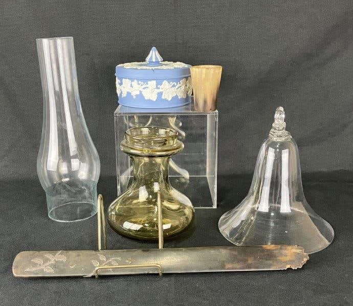 Assortment Featuring Wedgwood Jasperware, Glassware, and Horn (1 of 18)