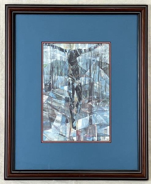 Signed P. Buckley Moss Crucifixion Print (1 of 8)