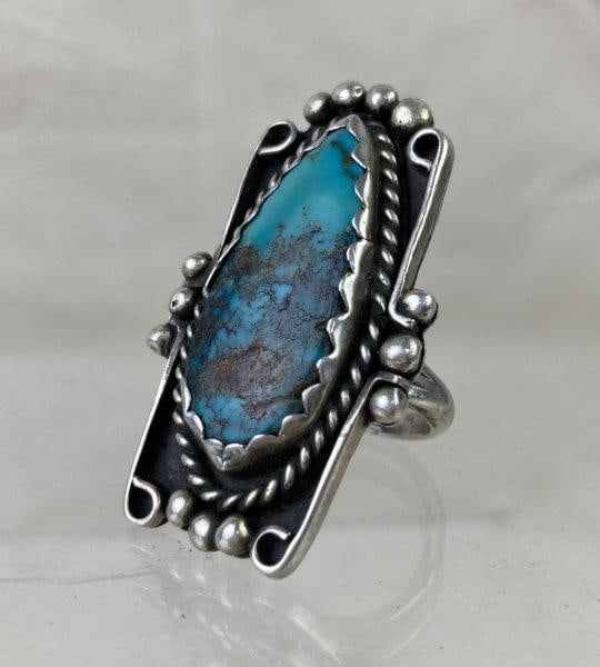 Native American Sterling Silver Turquoise Ring (1 of 6)