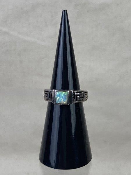 Sterling Silver Art Deco Opal Ring (1 of 6)